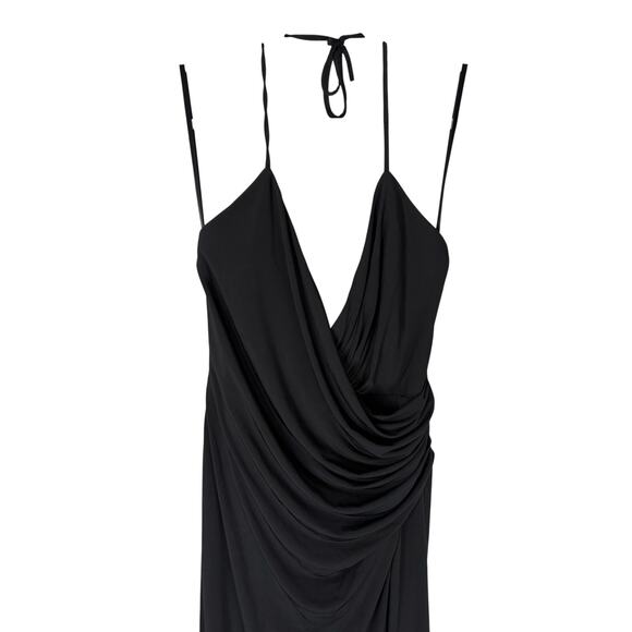 Katie May Jupiter Gown Halter Neck Ruched Formal Party Mob Wife Classy Black M - Picture 6 of 9